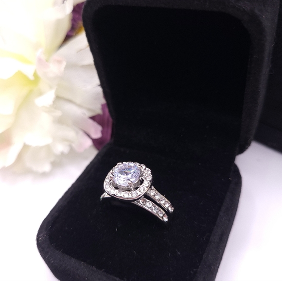 Gorgeous sterling silver ring set. Bridal set, engagement rings. New! - Picture 11 of 12